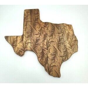 Destination Holiday Texas Holly Acacia Board, 14”